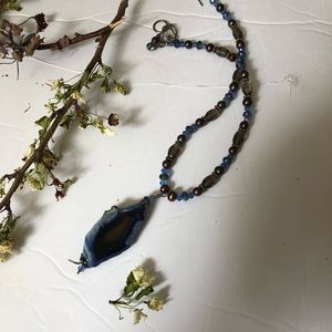 Blue Agate Necklace